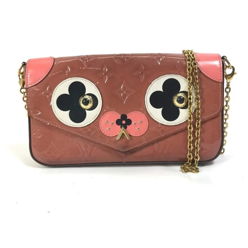Auth LOUIS VUITTON M62767 MonogramVernis Pochette-Felicie Chain Long Wallet - Picture 1 of 16